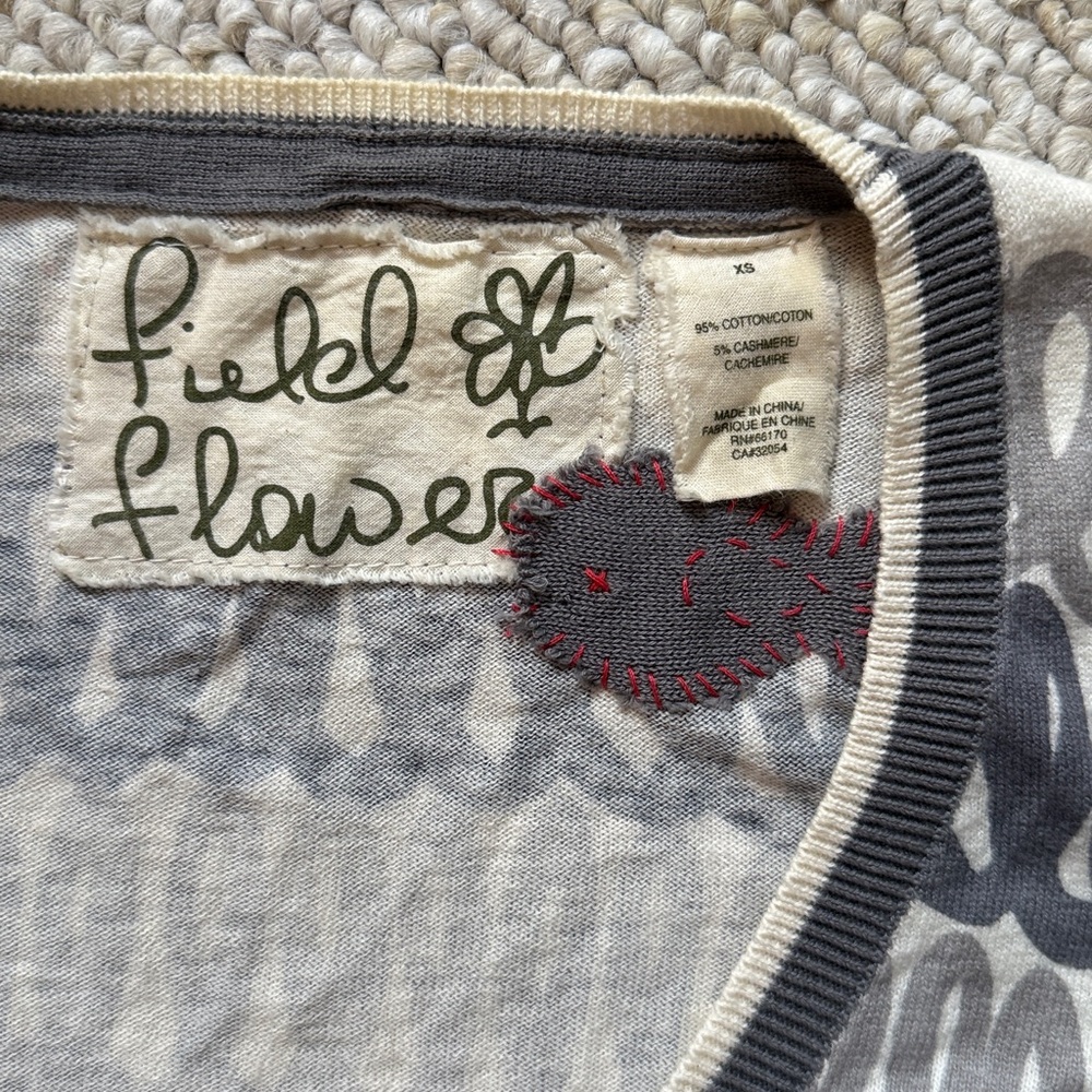 Anthropologie Field Flower Loop Stack Cardigan - image 2